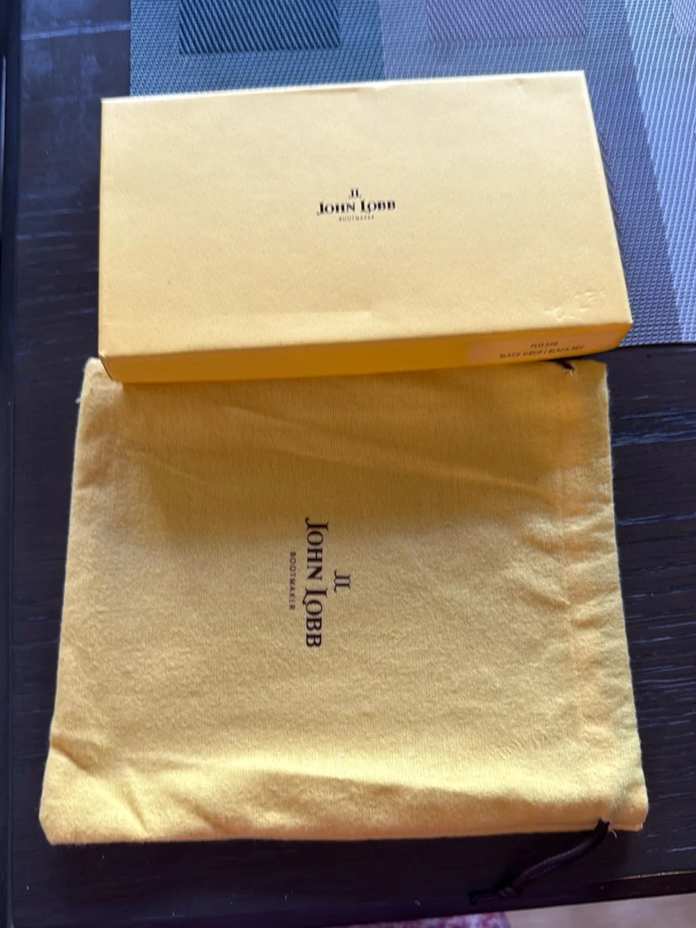 John Lobb black Suede Long Wallet